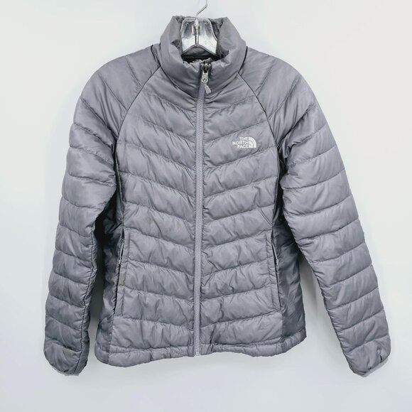 The North Face Womens Down Puffer Jacket Flare S Grey Nylon Packable Lightweight - Picture 1 of 15
